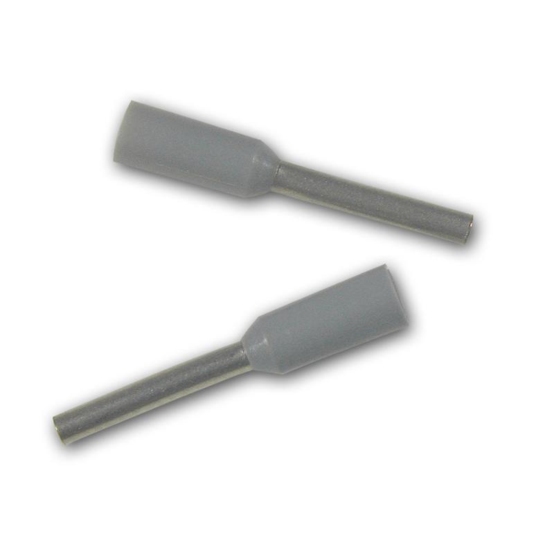 100-teiliges Aderendhülsen-Set, grau isoliert, 0,14mm², 11mm 100-teiliges Aderendhülsen-Set, grau isoliert, 0,14mm², 11mm