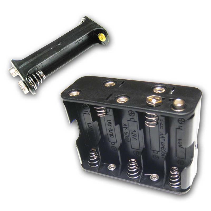 Batteriefach für Mignon AA Batterien, mit 9V-Clip Anschluss