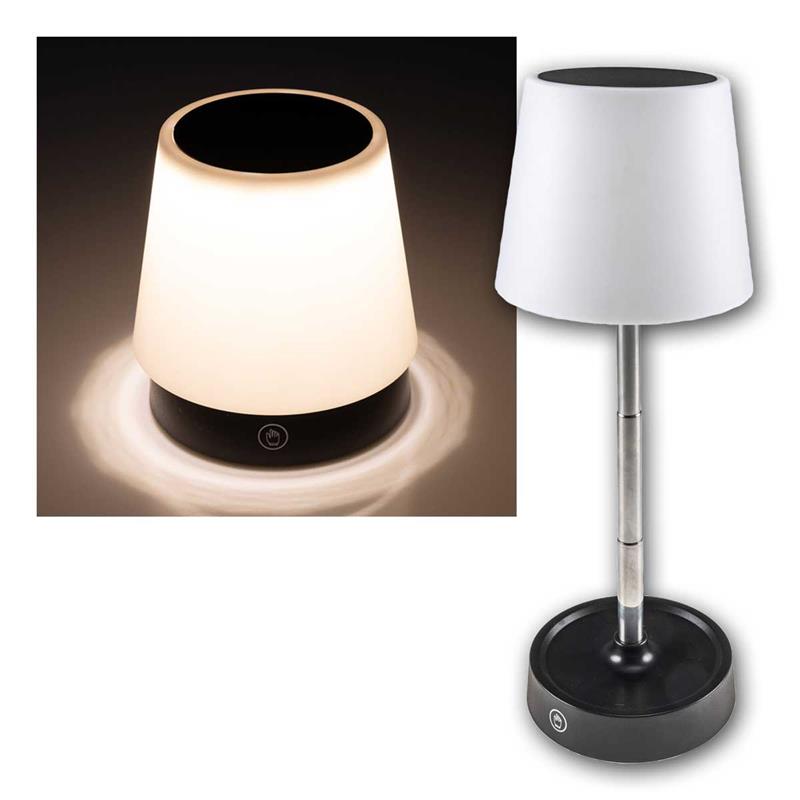 LED Akku-Leuchte, variable Höhen, Leuchte stufenlos dimmbar