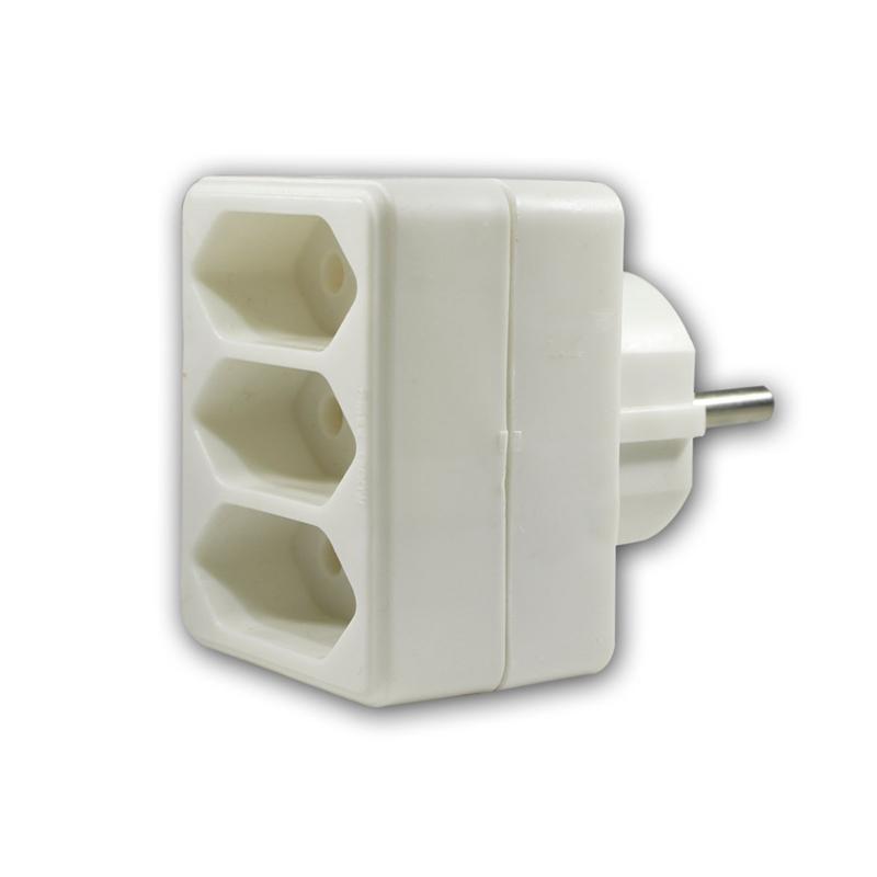 Mehrfachsteckdose für Eurostecker, 3-fach Steckdosenadapter