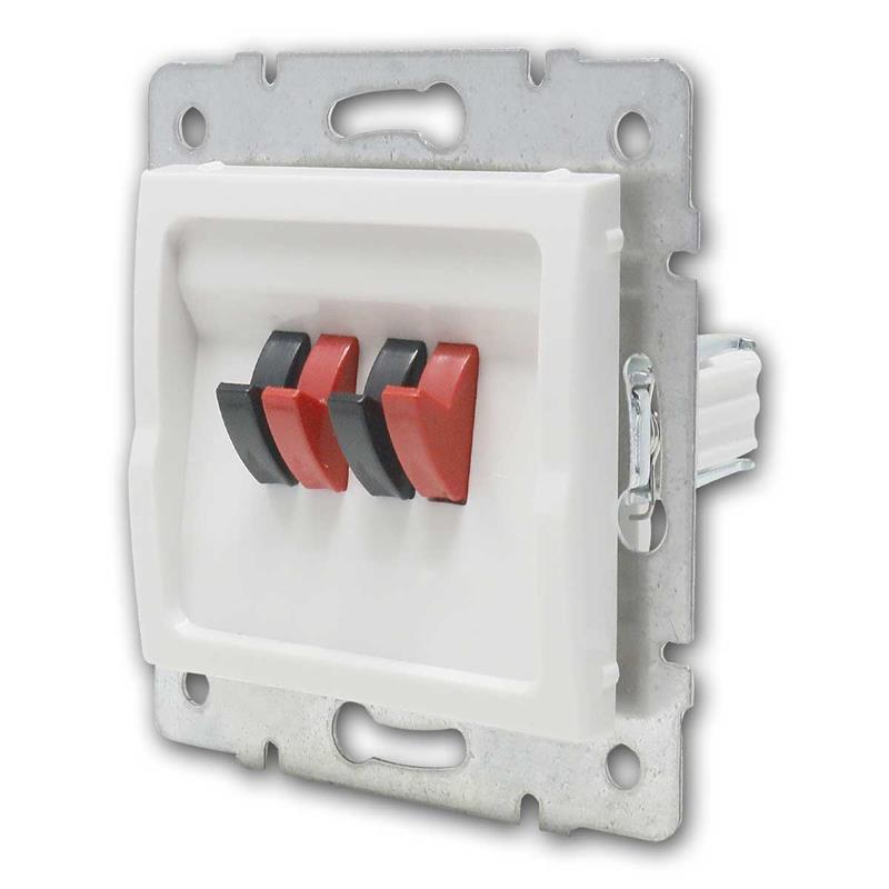 LOGI Doppel-Lautsprecheranschluss mit Klipp-Fix-System, weiß