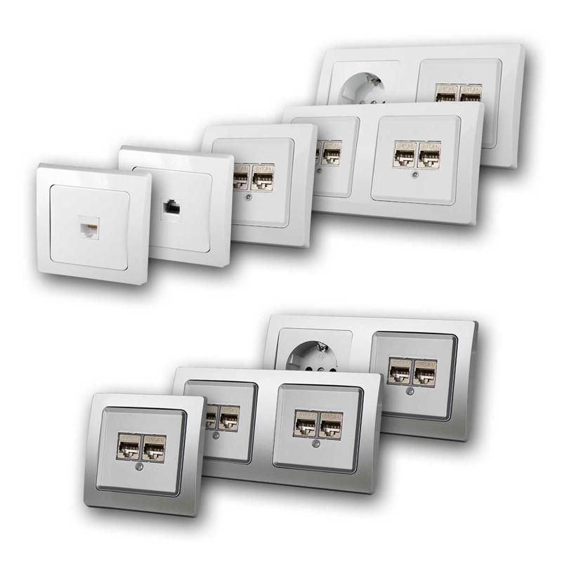 DELPHI Netzwerkdose Cat.5 & Cat.6, Datendose, ISDN, Gigabit