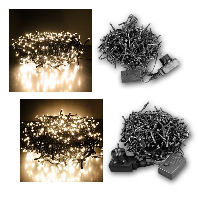 LED Lichterkette "Mini Cluster", 7 Lichteffekte + Dauerlicht