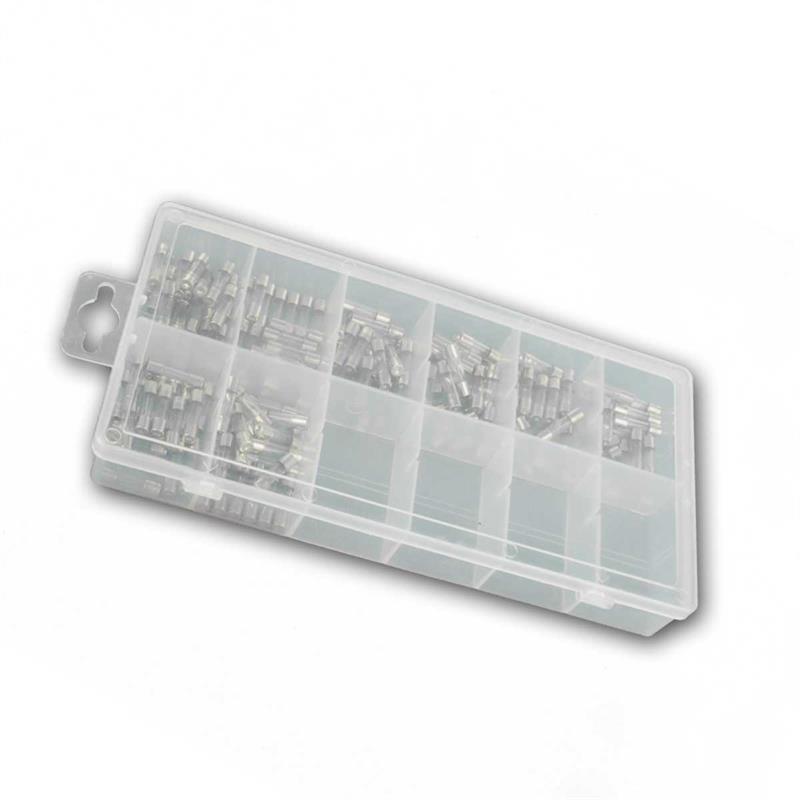 Glassicherungs-Set, 160 flinke Feinsicherung, 8 Amperestärken