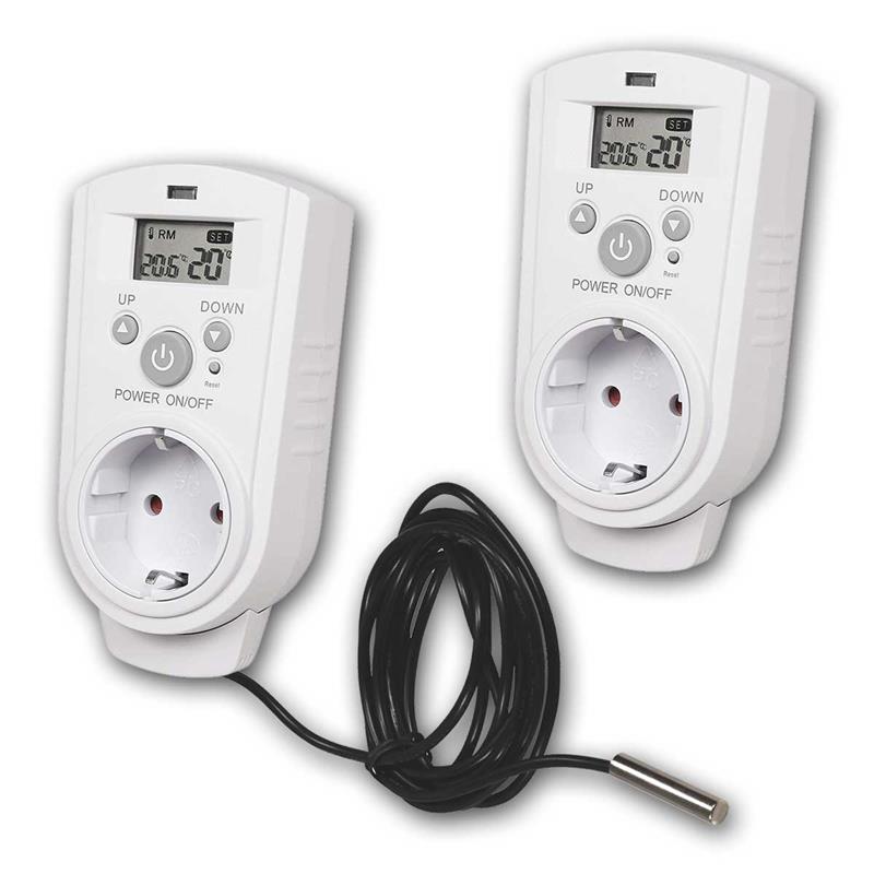 Steckdosen-Thermostat für Heiz- und Klimageräte, 16A/3680W