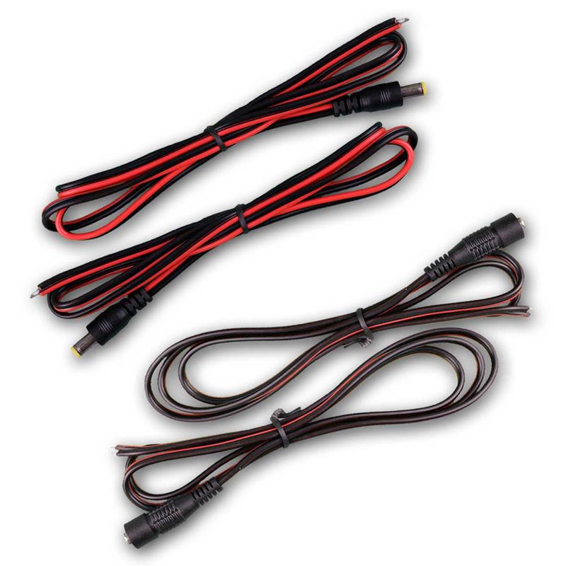 DC-Stecker/DC-Buchse 5,5x2,1mm, 1m Anschlusskabel, 2er Set