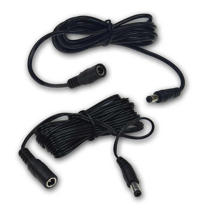 DC-Kabelverlängerung, Stecker & Buchse 5,5x2,1mm, 1,5m / 3m
