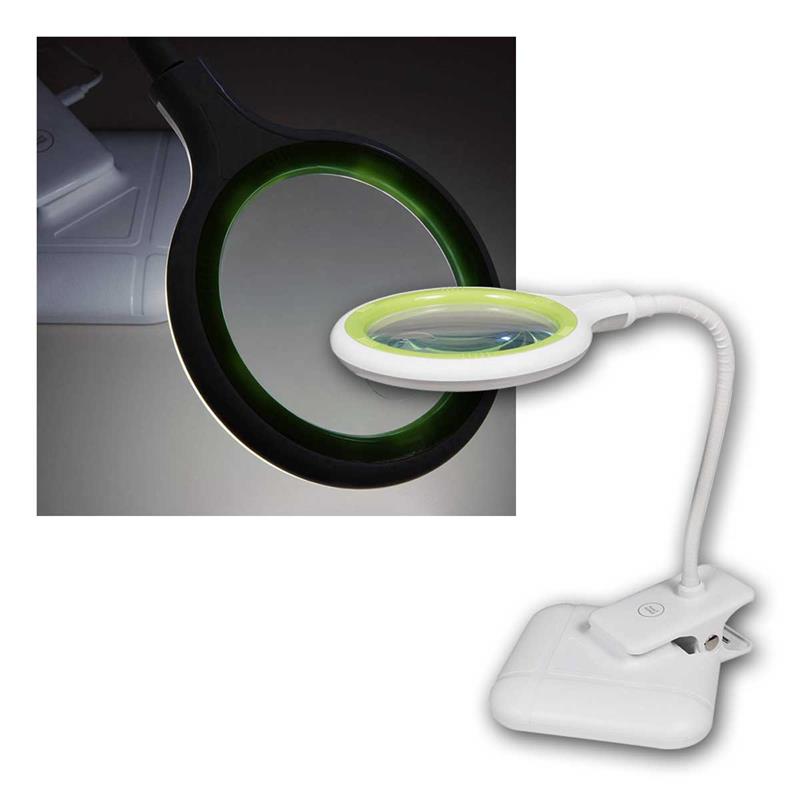 LED Lupenleuchte "LL-52", Handlupe, 2 Leuchtfarben, dimmbar