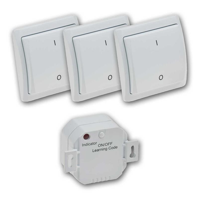 PILOTA CASA Funkschalter-Set, 3x Sender Solo + 1x Empfänger