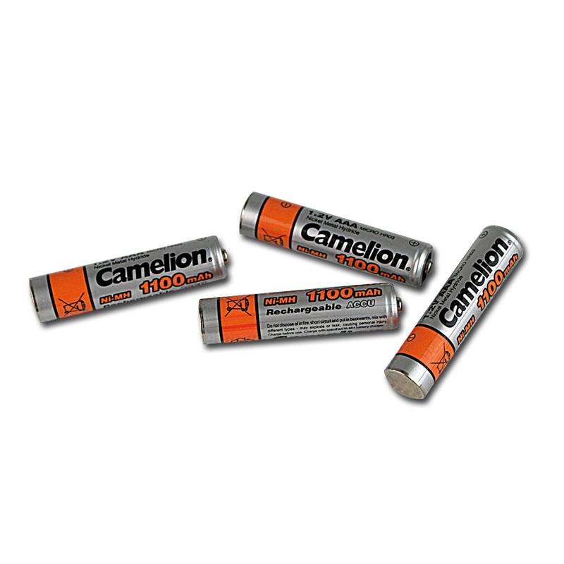 Micro-Akkus Ni-MH 1100mA Typ AAA, 1,2V, 4er Ersatz Akkus