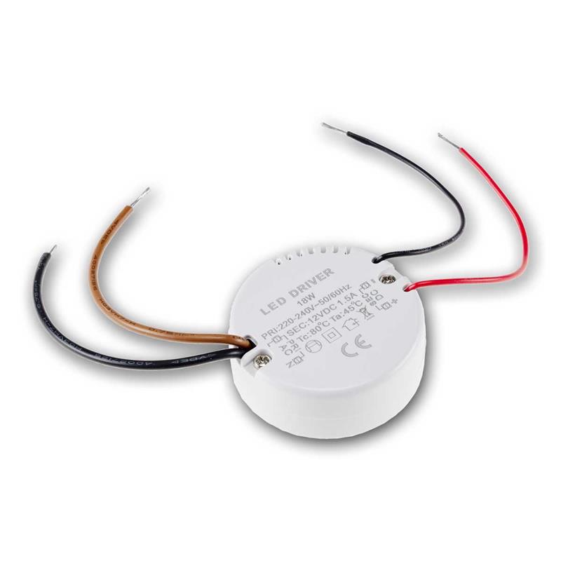 Konstantspannung LED Trafo 12V DC, 12W bis 36W, Unterputz