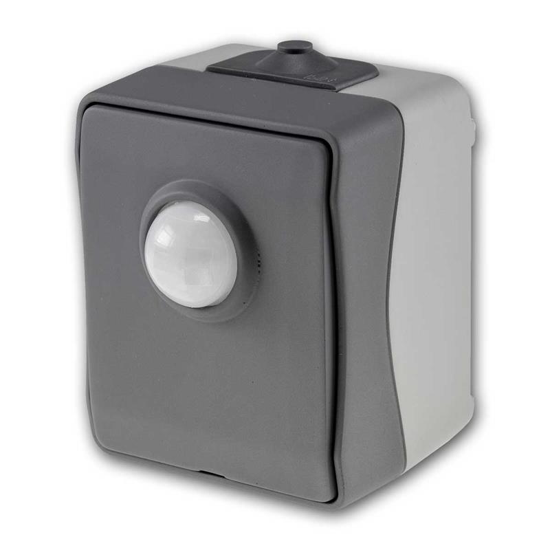 NUQUI PIR-Bewegungsmelder, Aufbaumontage, 2-500W, IP54