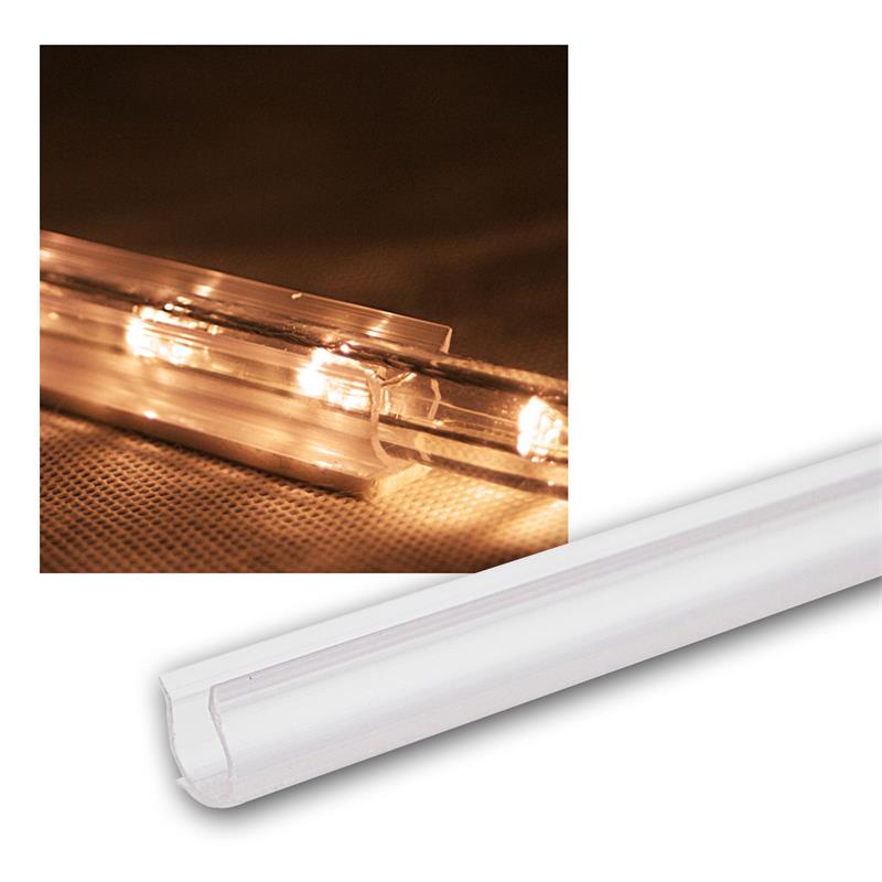 Kunststoffschiene für LED Lichtschlauch mit Ø13mm, 10er Pack