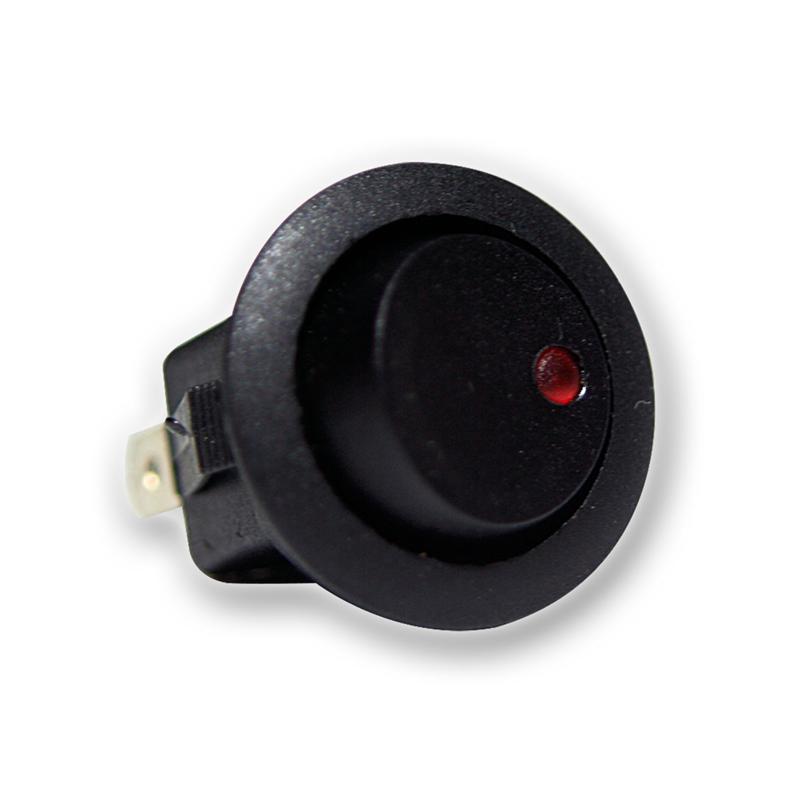 12V Wippenschalter, 12V/16A, beleuchtet, 4,8mm Flachstecker
