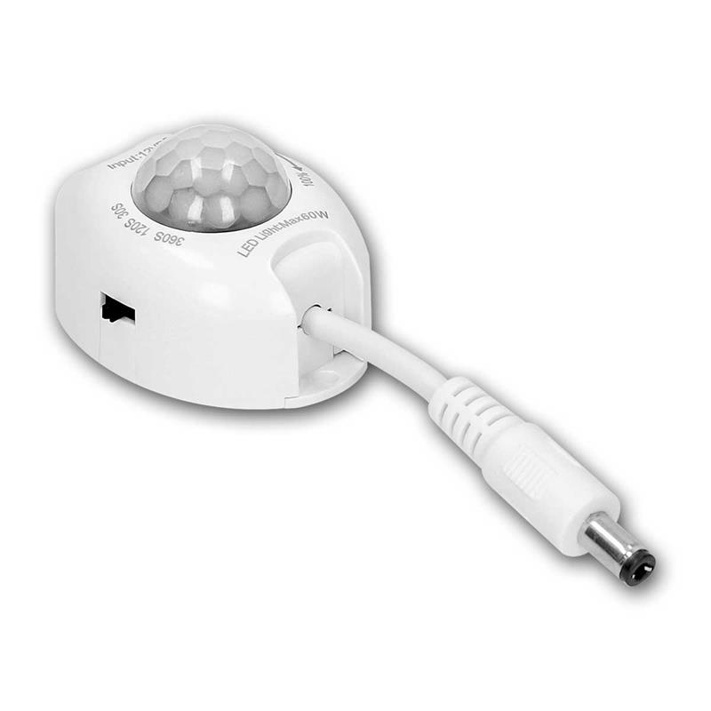 12V Bewegungsmelder mit Dimmfunktion, DC-Steckverbinder