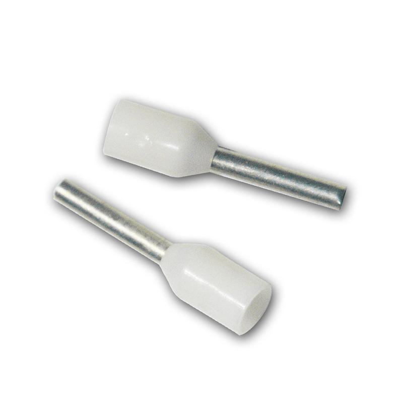 100-teiliges Aderendhülsen-Set, weiß isoliert, 0,75mm², 14mm 100-teiliges Aderendhülsen-Set, weiß isoliert, 0,75mm², 14mm