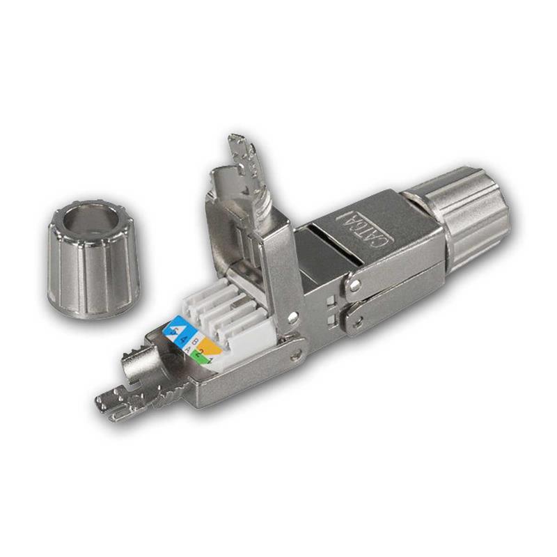 Cat.6A Kabelverbinder, LAN-Kabel Verlängerung, werkzeugfrei