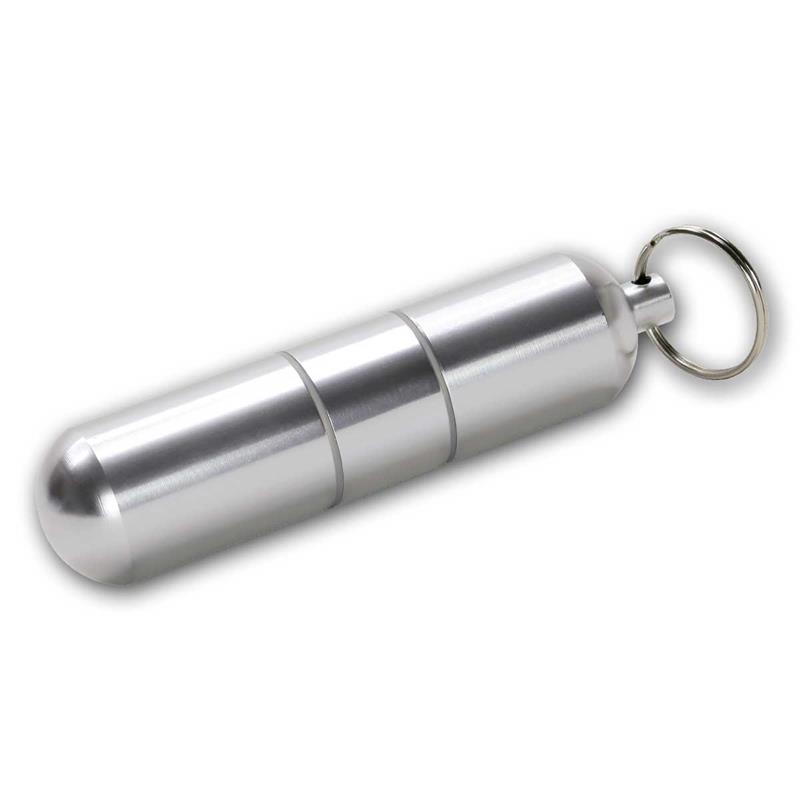 Aluminium-Zylinder zur Aufbewahrung, Schlüsselanhänger 3-tlg