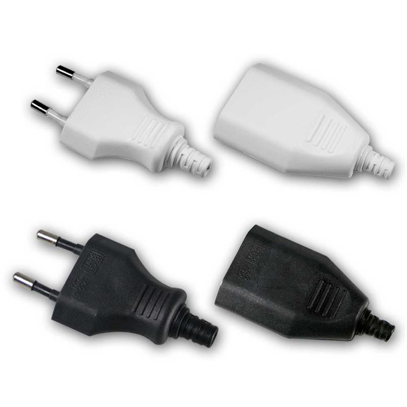 Europa-Stecker und Europa-Kupplung, Ersatzstecker max. 250V