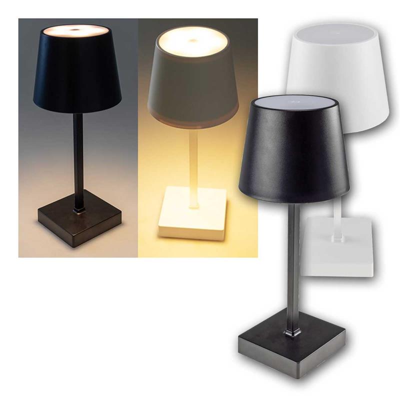 LED Tischleuchte, Batterieleuchte mit Touchschalter, dimmbar
