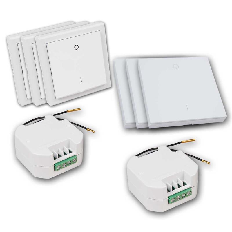 COMFORT Funkschalter Set, 3x Wandschalter + Empfänger