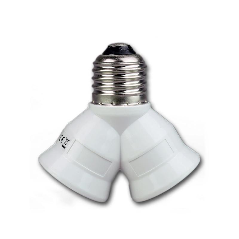 2-fach Lampenfassung, Y-Adapter auf 2x E27 Fassungen