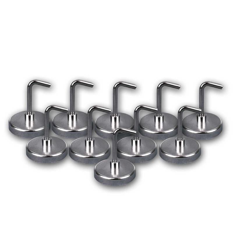 10er Set Magnethaken, Durchmesser 35mm, 4kg Belastbarkeit