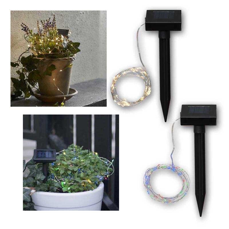 LED Solar-Drahtlichterkette "DREW DROP", Lichtsensor, IP44