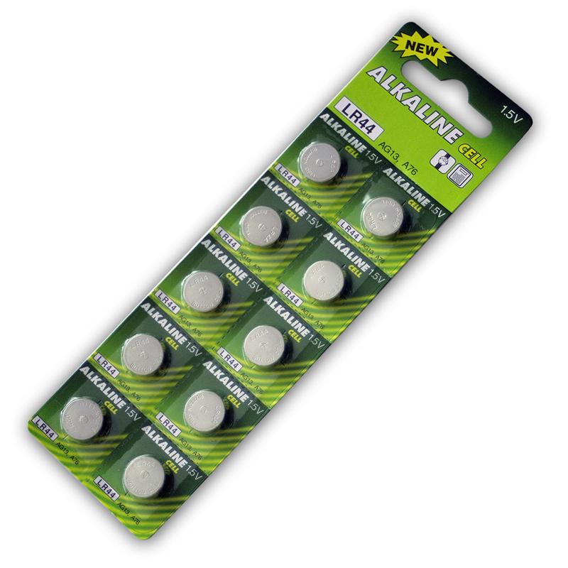 Alkaline LR44 AG13 Knopfzelle 1,5V, Uhrenbatterie, 10er Pack