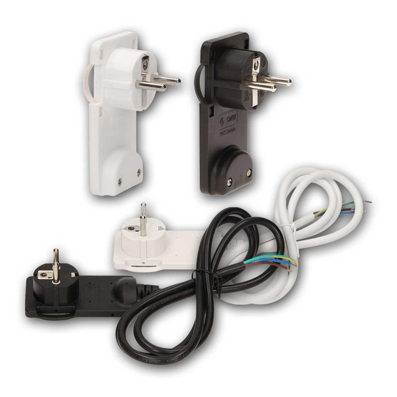 Schutzkontakt-Stecker "WTN-FlatPlug", Flachstecker, Greiföse