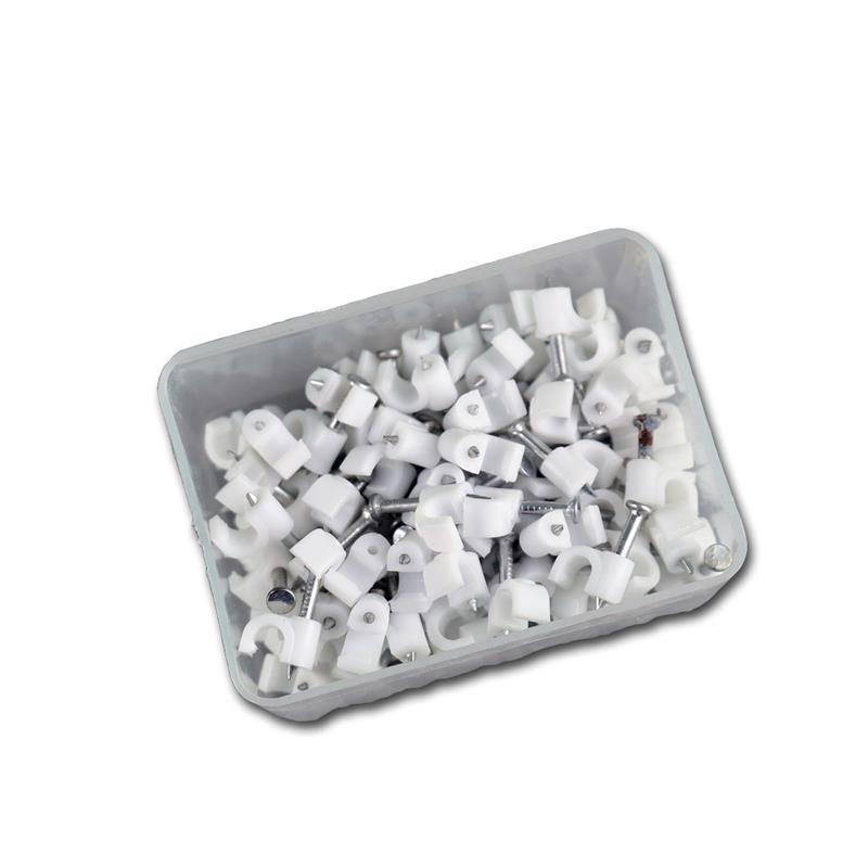 100 Stück Kabelschellen, Nagelschelle für Durchmesser 4,0mm
