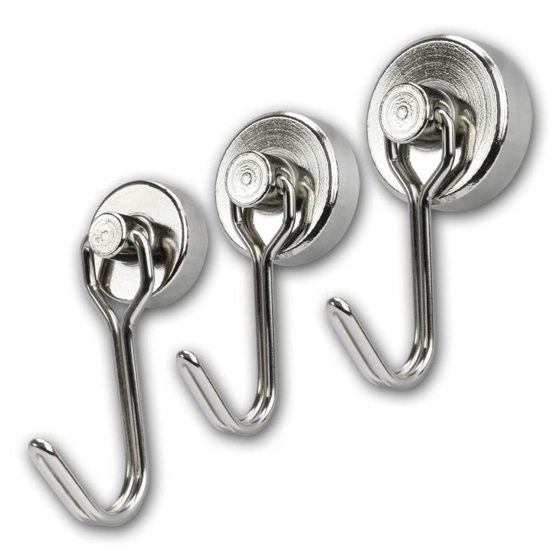 Neodymmagnet-Set, schwenkbarer Metallhaken mit Maxi-Power