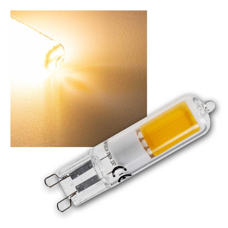 LED Leuchtmittel Sockel G9, 230V/4W, 500lm, 330°, warmweiß