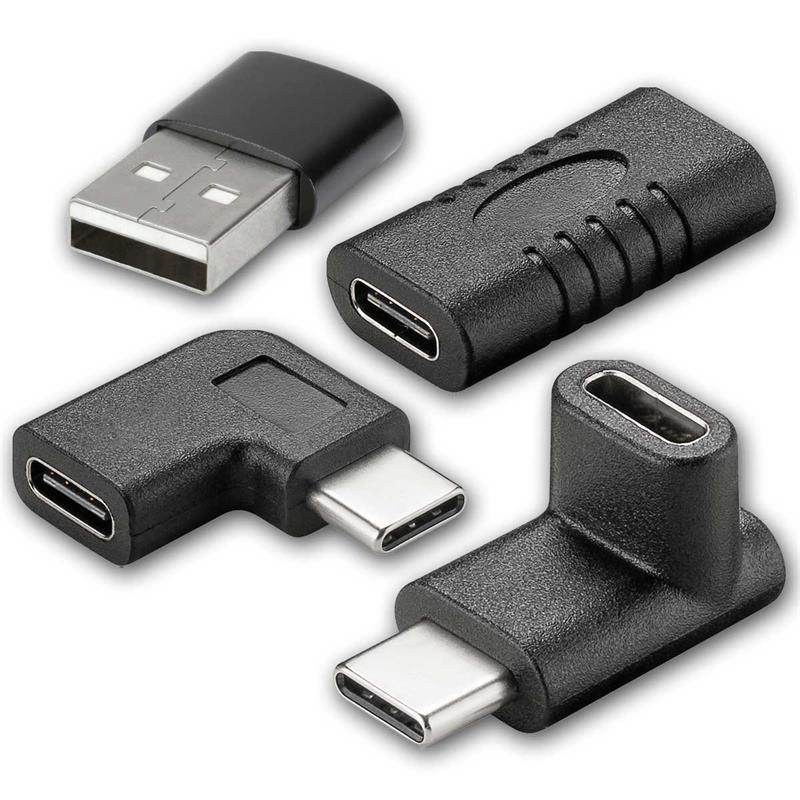 USB-C Adapter, Verlängerung & 90° Winkeladapter, Plug & Play