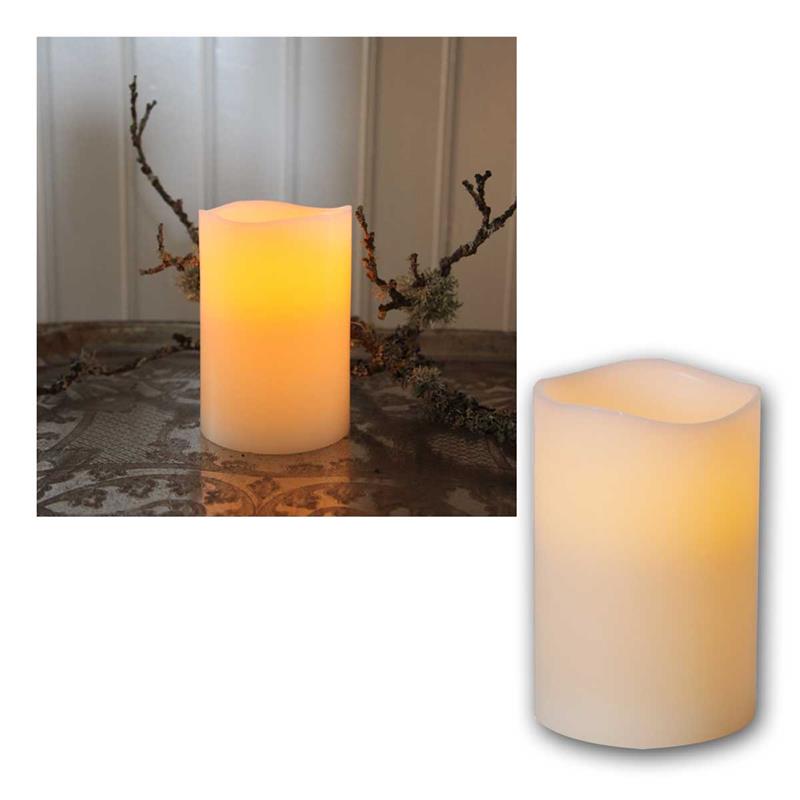 LED Echtwachskerze „Big Wax“, LED Jumbo Kerze, Ø10x15cm