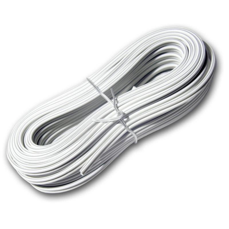 10m Zwillingslitze LIYZ 2x0,5mm², 2-adrige Kupferlitze für LEDs