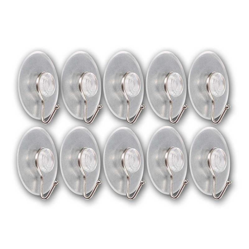 Saugnapf mit Metallhaken, klar, Ø 42mm, max. 1kg, 10er Pack