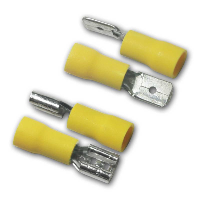 Flachsteckverbinder gelb, Stecker & Hülsen, für 4,0-6,0mm²
