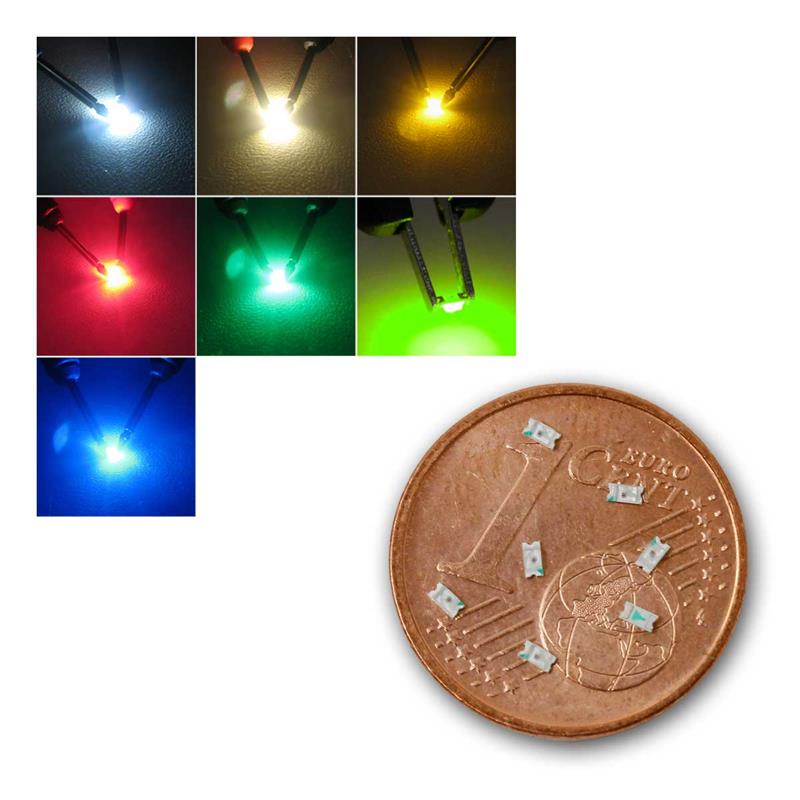 SMD LED "WTN-0603", superklein, breiter Abstrahlwinkel, 25mA
