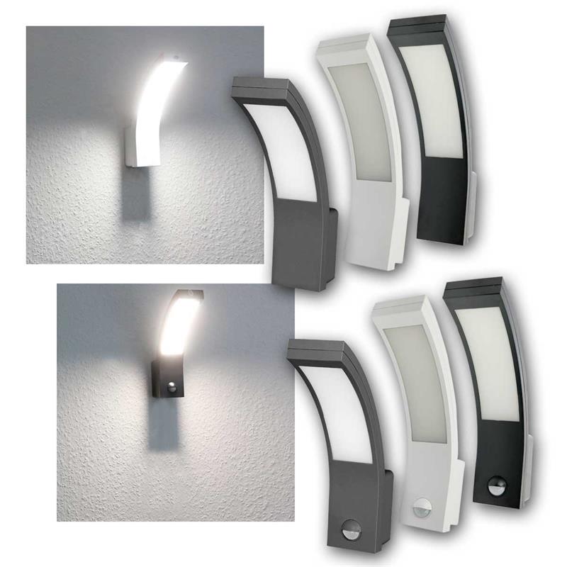 LED Außenleuchte „PIRYT“, neutralweiß, 230V/10W, 750lm, IP54