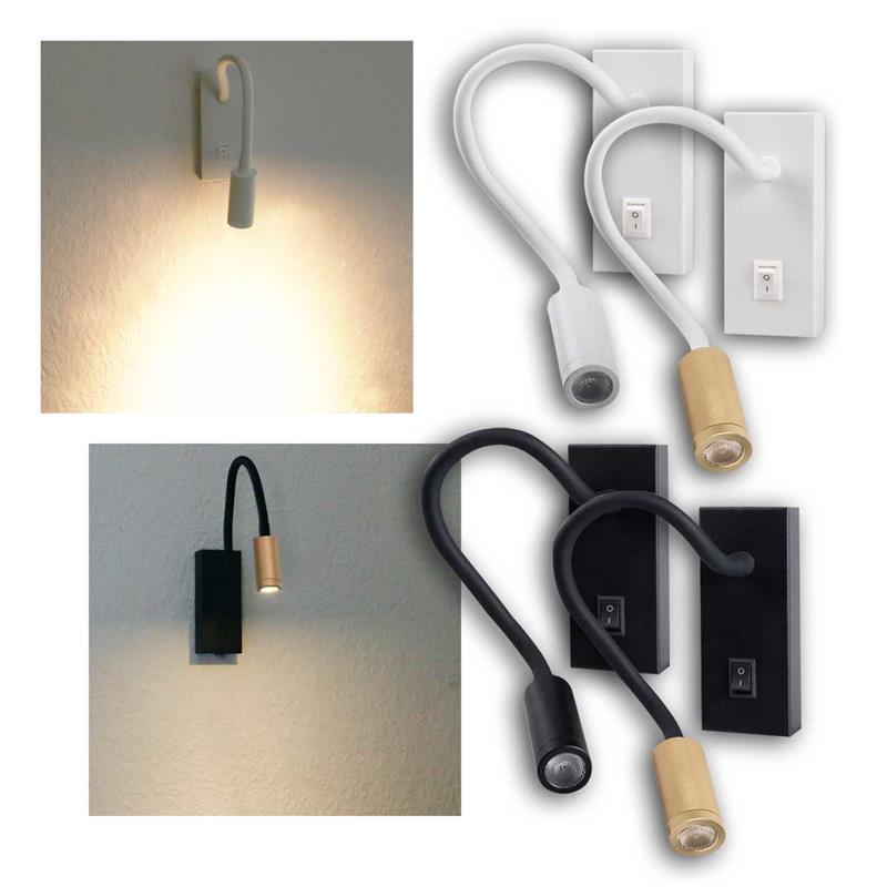 LED Wandleuchte "TONIL", 230V/3,3W, dreh- und schwenkbar