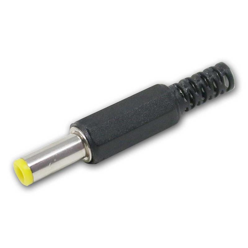 DC-Rundstecker, Pin 2,1mm/2,5mm, 14mm Schaft, Lötanschluss