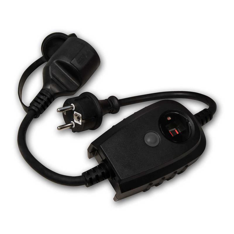 Zwischenstecker mit Dämmerungsschalter, Timerfunktion, IP44