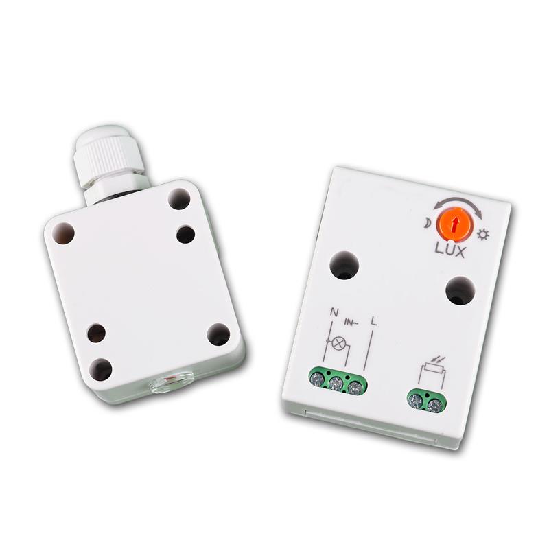 Dämmerungsschalter, externer Sensor, LED geeignet, IP20/IP65