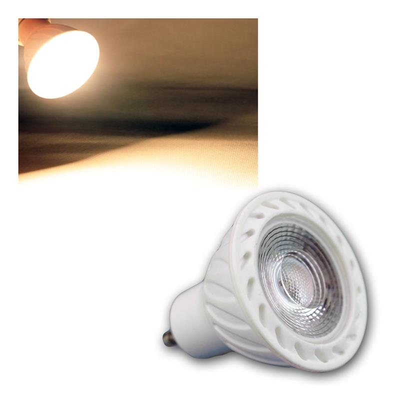 GU10 LED Strahler "H60 COB", 7W, 540lm, dimmbar, warmweiß