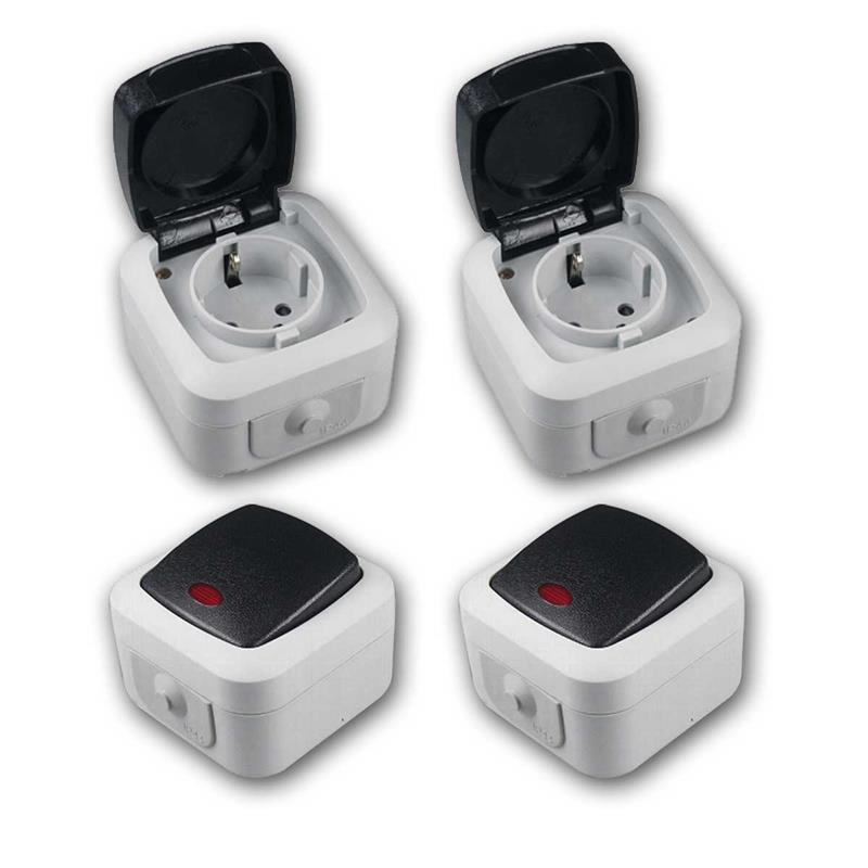 CT IP44 Set "DELPHI Flur Kontroll“", Kontrollschalter/Steckdose