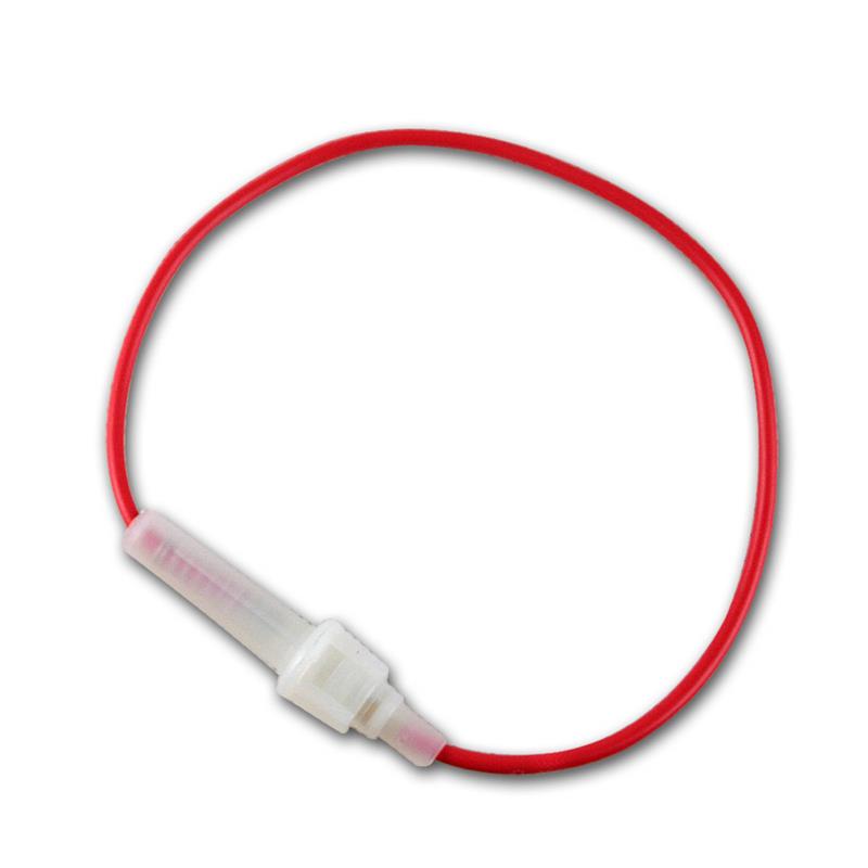 Sicherungshalter für 5A Glassicherungen 6,35x30mm, mit Kabel