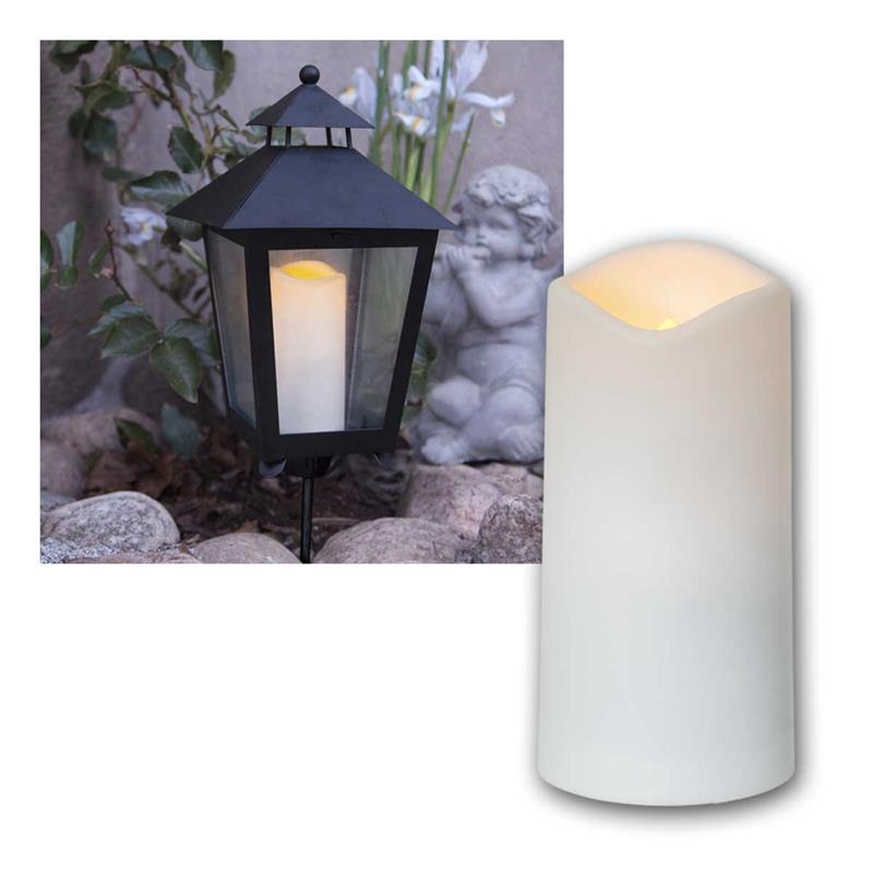 LED Kunststoffkerze „SERENE“, Timer & Lichtsensor, Ø 5cm