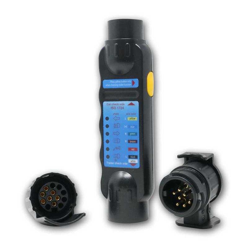 PKW Beleuchtungstester, Prüfstecker mit 13/7 und 7/13 Adapter