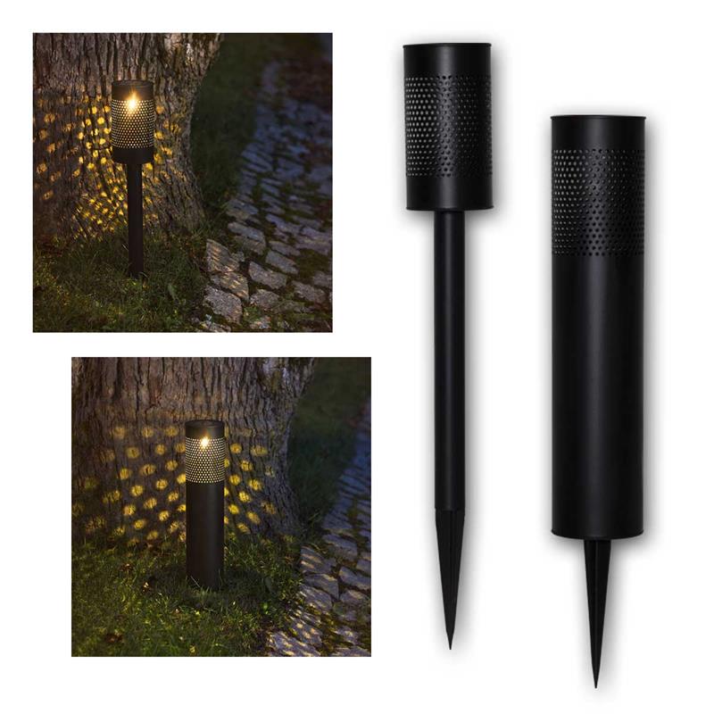LED Solar Erdspießleuchte "BLACE", Dämmerungssensor, IP44